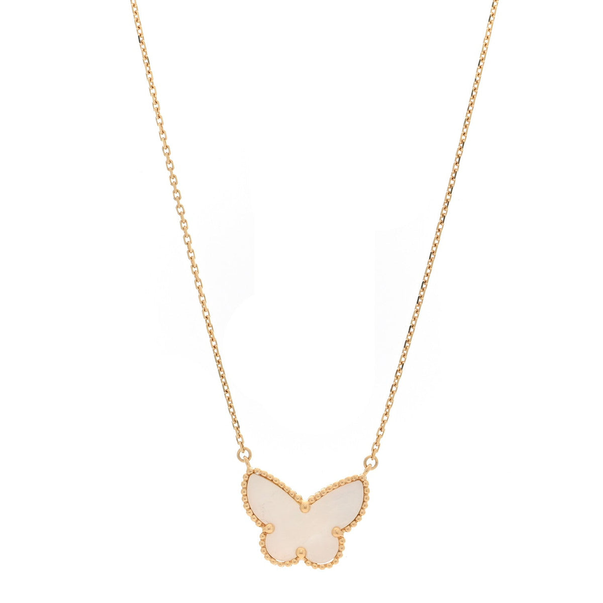 ヴァンクリーフ＆アーペル ラッキーアルハンブラ ペンダントネックレス マザーオブパール 18K イエローゴールド VAN CLEEF & ARPELS LUCKY ALHAMBRA PENDANT NECKLACE MOTHER OF PEARL 18K YELLOW GOLD