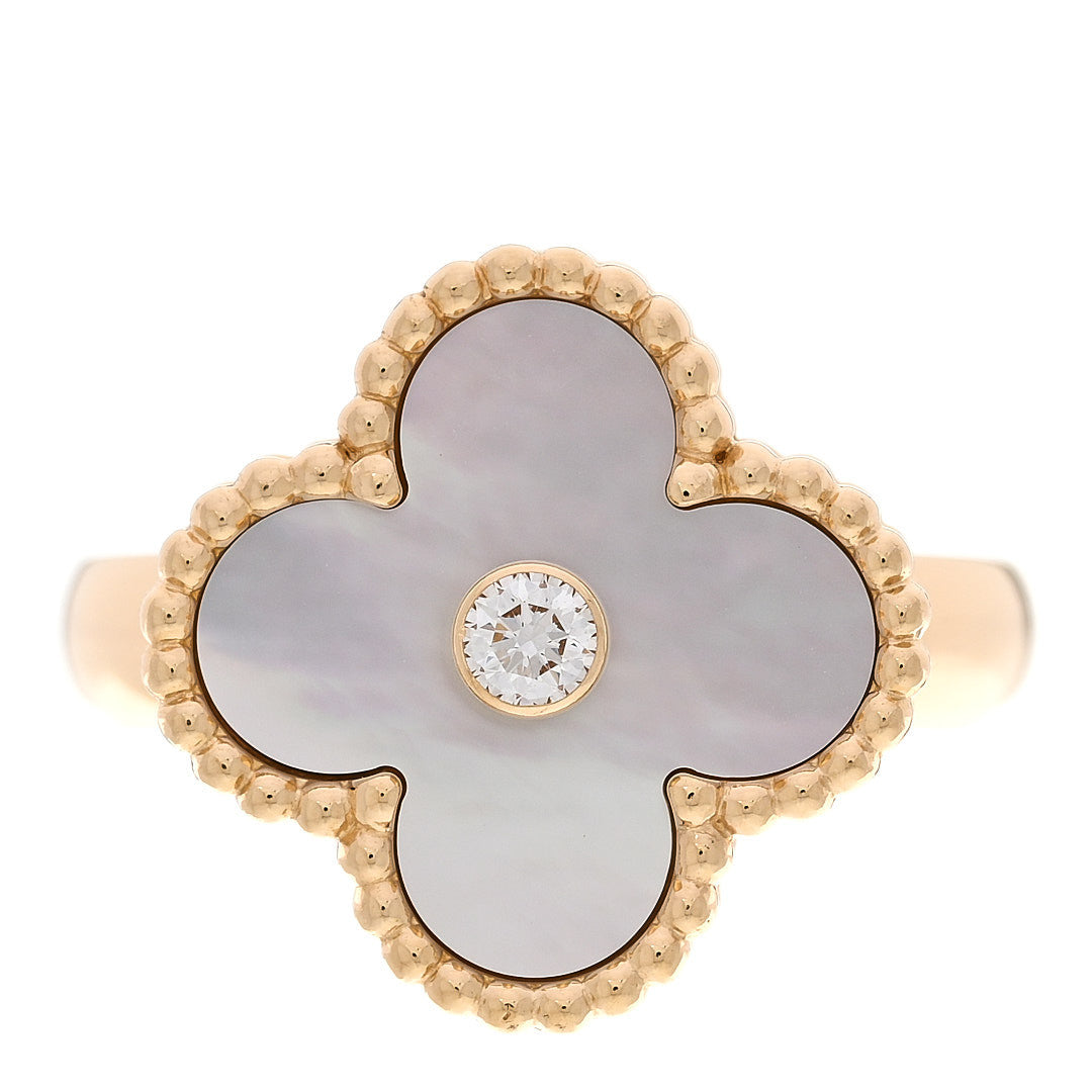ヴァンクリーフ＆アーペル ヴィンテージアルハンブラ リング マルチカラー 18K イエローゴールド VAN CLEEF & ARPELS VINTAGE ALHAMBRA RING MULTICOLOR 18K YELLOW GOLD