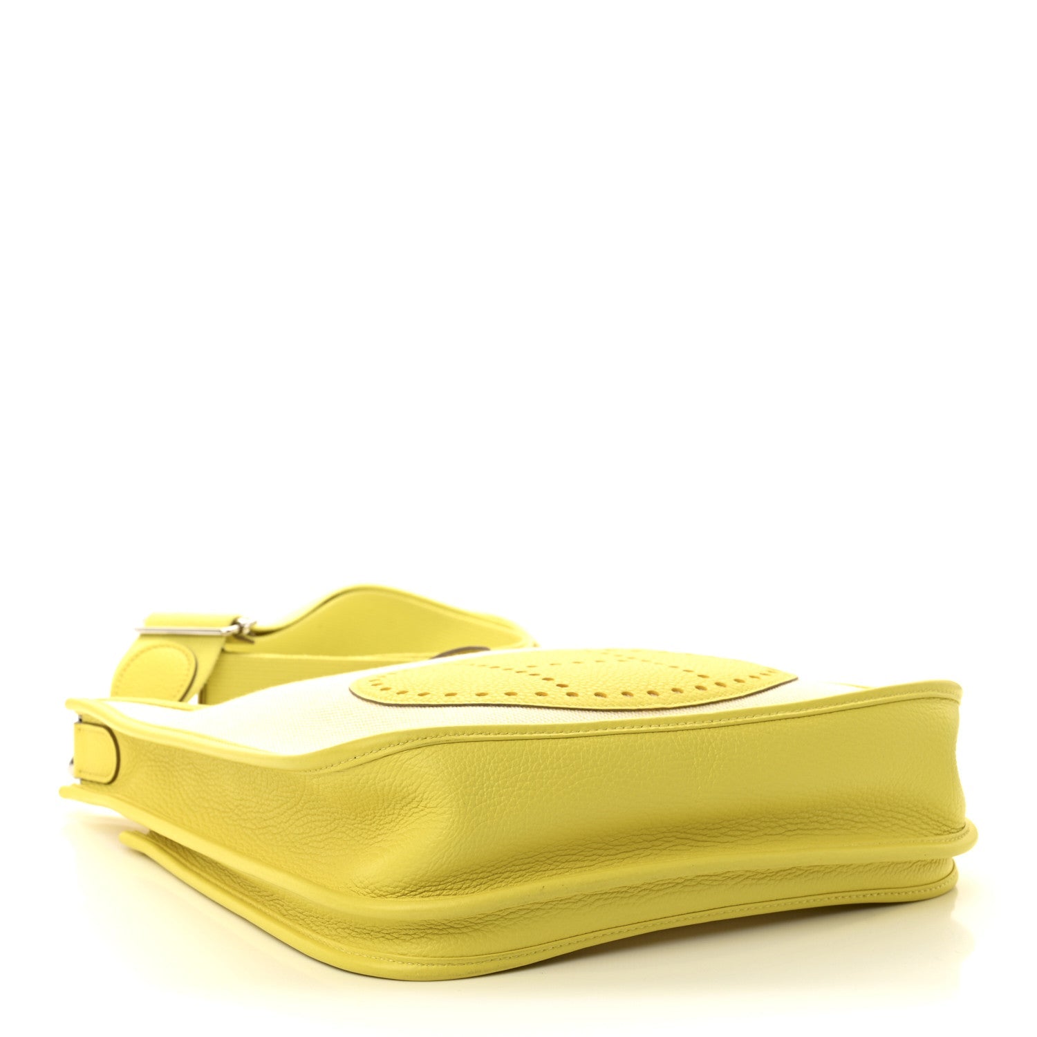 エルメス エヴリン PM Ecru Citron Lime トリヨンクレマンス / トワル アッシュ シルバー金具 HERMES EVELYNE TAURILLON CLEMENCE / TOILE H SILVER HARDWARE