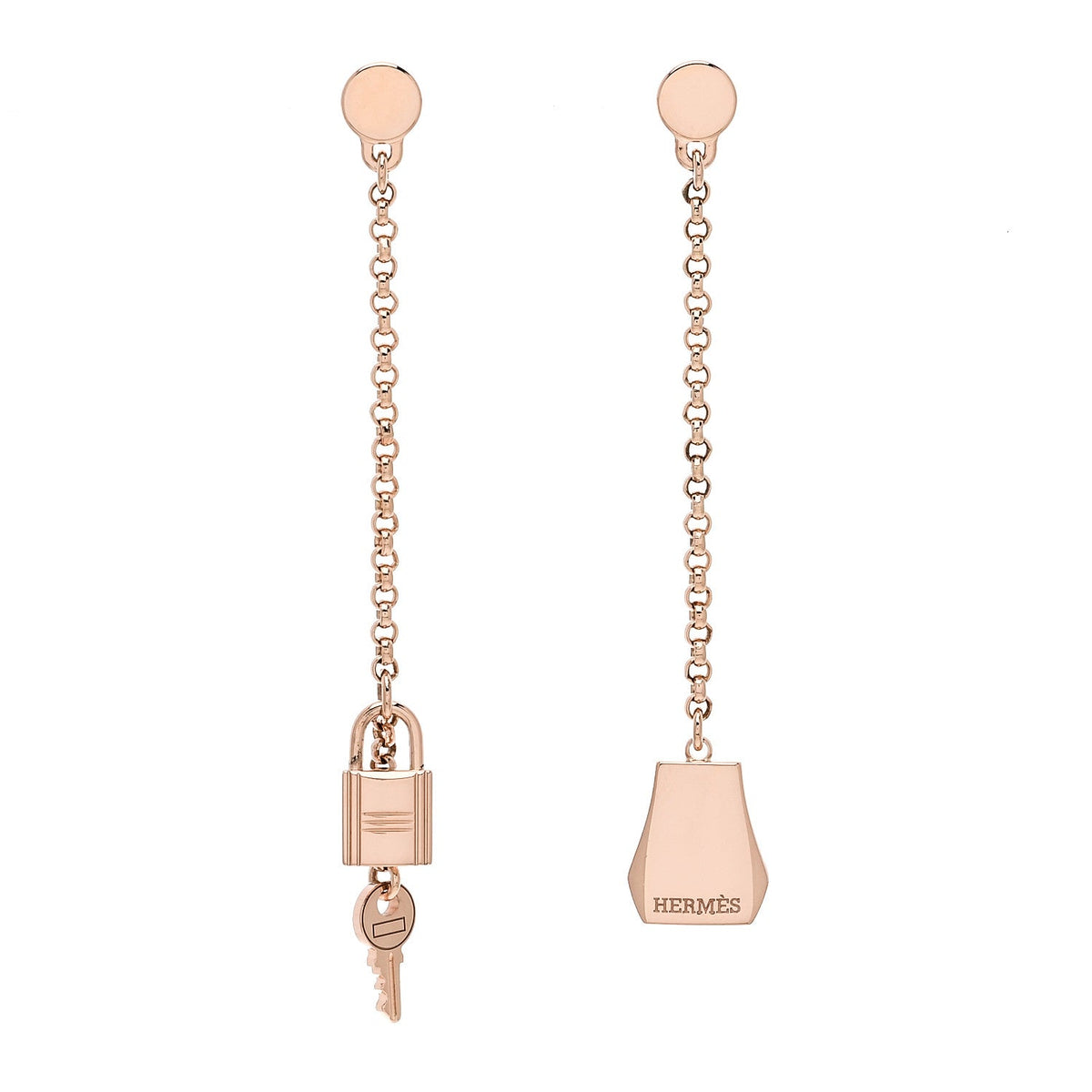 エルメス ケリークロシェット ピアス 18K ローズゴールド HERMES KELLY CLOCHETTE EARRINGS 18K ROSE GOLD