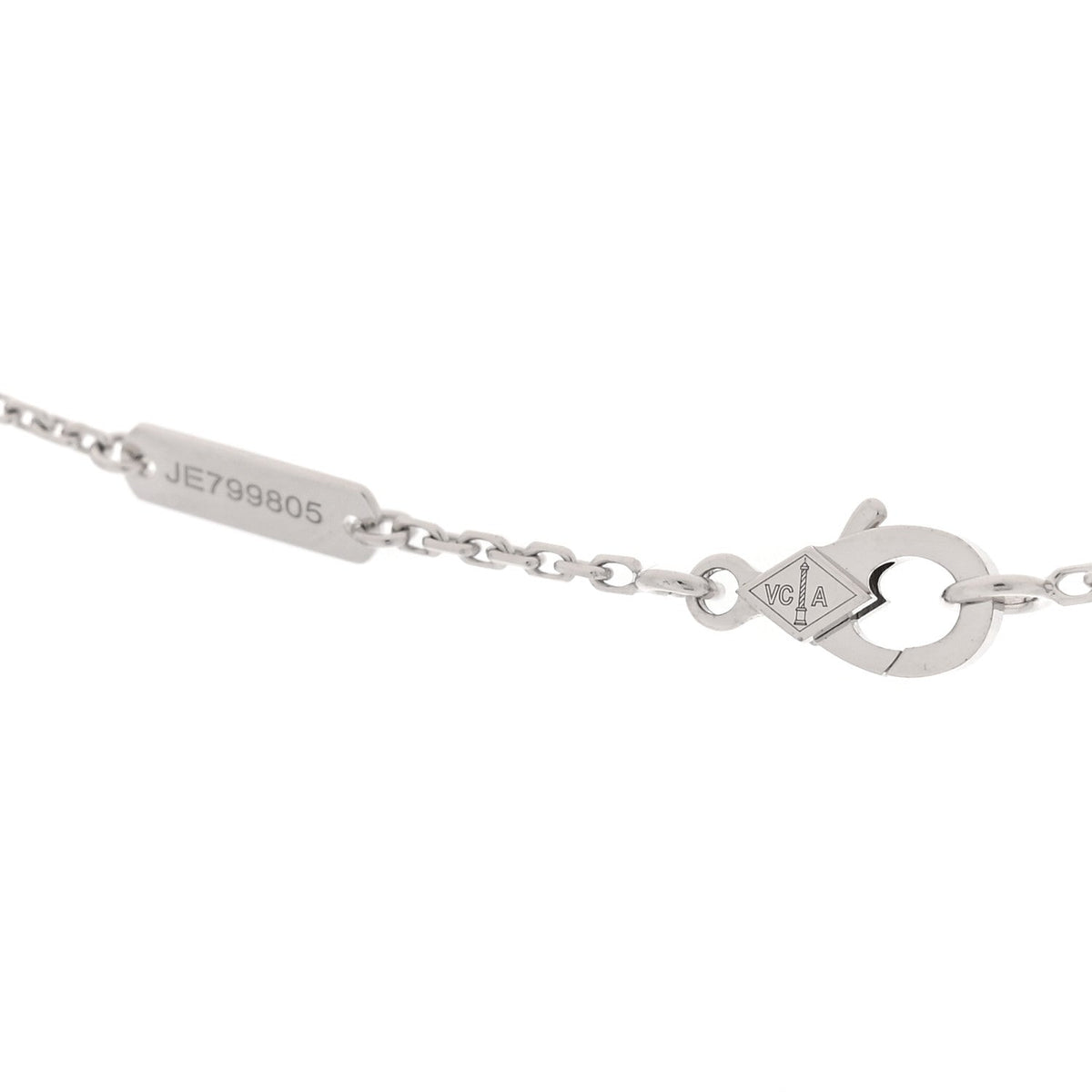 ヴァンクリーフ＆アーペル ヴィンテージアルハンブラ ペンダントネックレス カルセドニー 18K ホワイトゴールド VAN CLEEF & ARPELS VINTAGE ALHAMBRA PENDANT NECKLACE CHALCEDONY 18K WHITE GOLD