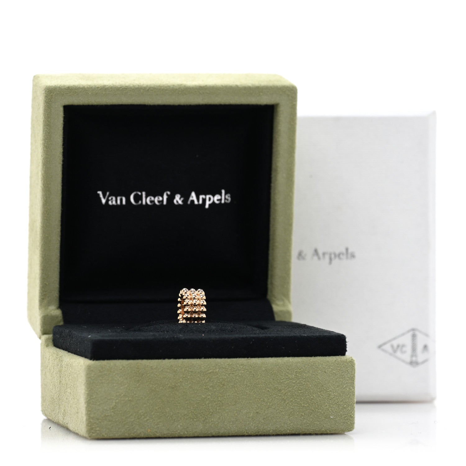 ヴァンクリーフ&アーペル 18Kローズゴールド ペルレ 3列ペンダント