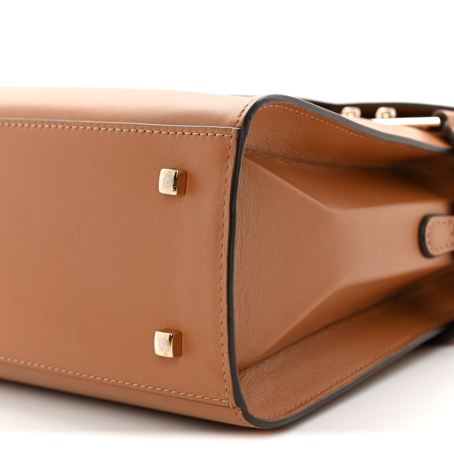 デルヴォー タンペート MM ハンドバッグ Camel カーフスキン ゴールド金具 DELVAUX TEMPETE MM HANDBAG CAMEL CALFSKIN GOLD HARDWARE