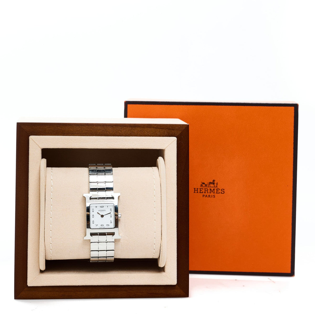 エルメス Hウォッチ クォーツ 21mm ステンレス HERMES HEURE H QUARTZ WATCH 21MM STAINLESS STEEL