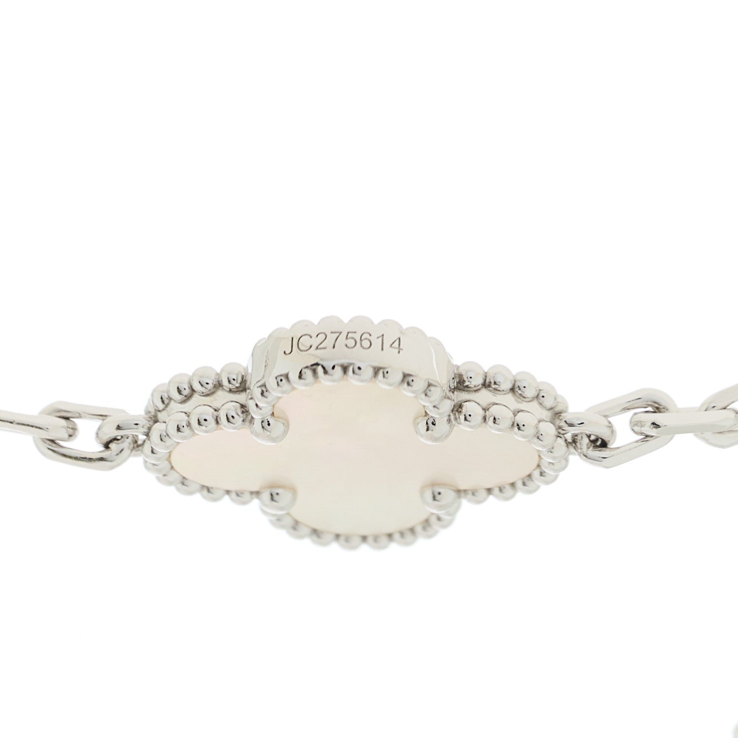 ヴァンクリーフ＆アーペル ヴィンテージアルハンブラ 10モチーフ ネックレス マザーオブパール 18K ホワイトゴールド VAN CLEEF & ARPELS VINTAGE ALHAMBRA 10 MOTIFS NECKLACE MOTHER OF PEARL 18K WHITE GOLD
