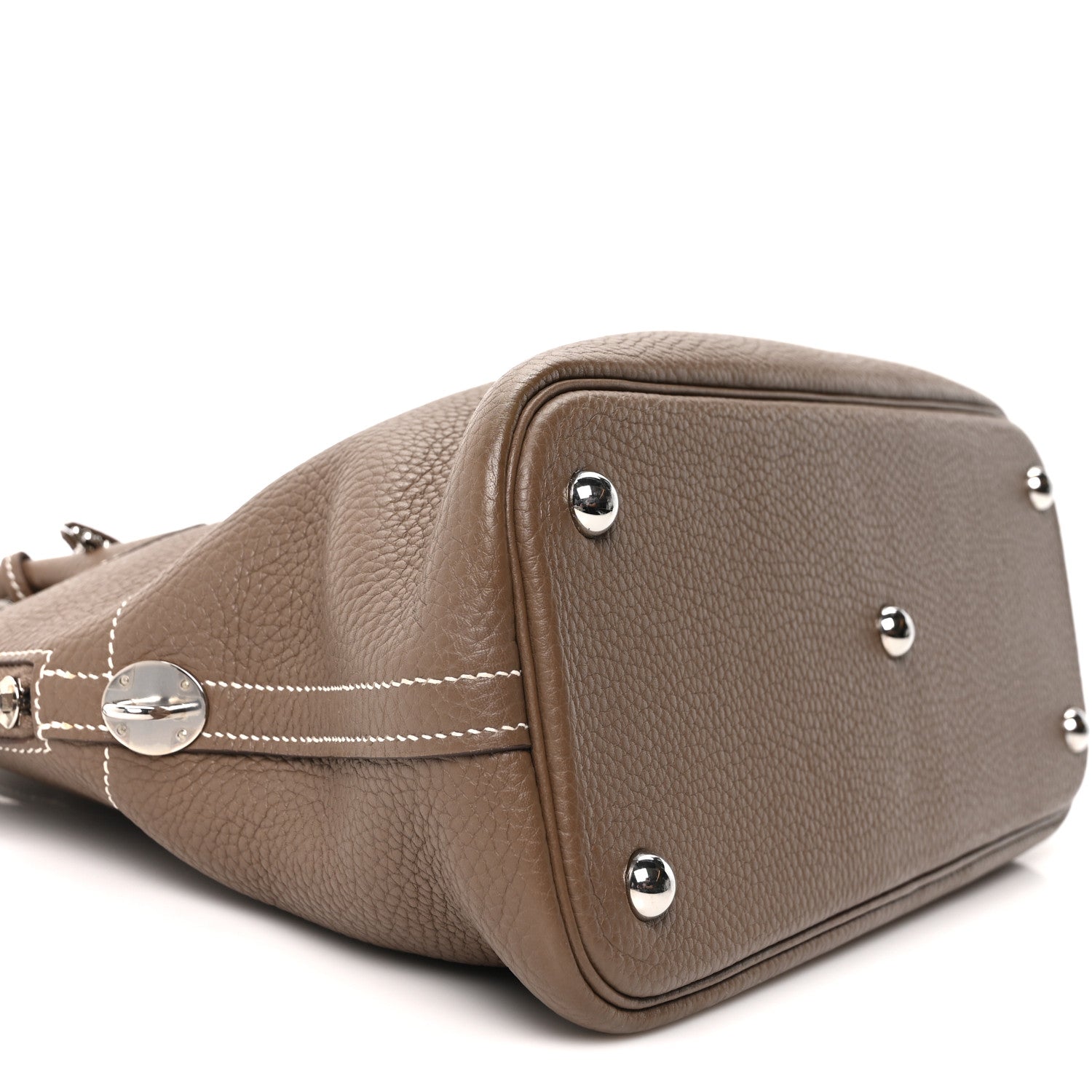 HERMES BOLIDE 31 ETOUPE TAURILLON CLEMENCE SILVER HARDWARE