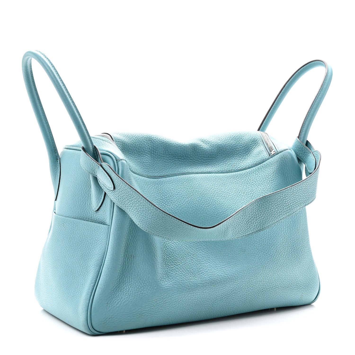 エルメス リンディ 34 Bleu Atoll トリヨンクレマンス シルバー金具 HERMES LINDY 34 BLEU ATOLL TAURILLON CLEMENCE SILVER HARDWARE