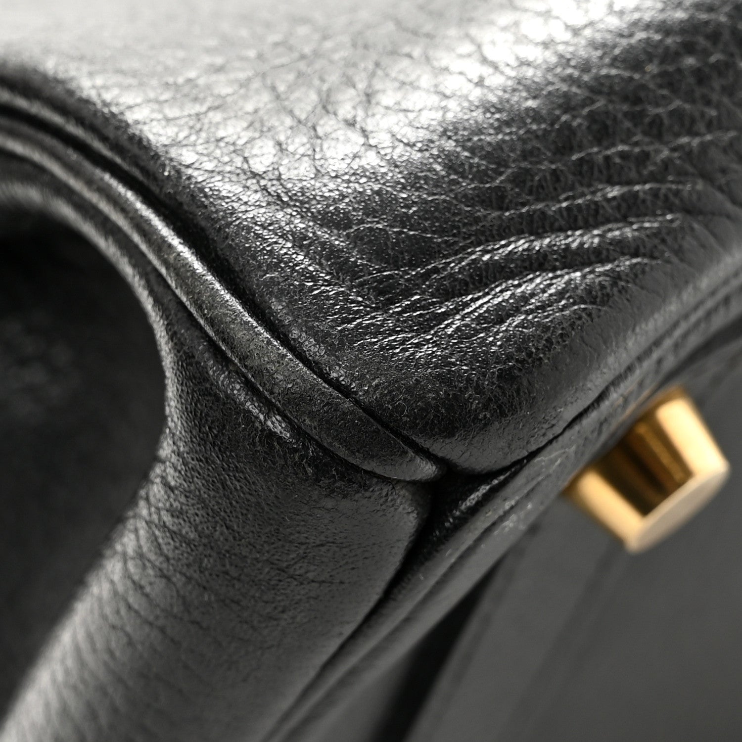 エルメス バーキン 32 オータクロア HAC Black アルデンヌ ゴールド金具 HERMES BIRKIN 32 HAC BLACK ARDENNES GOLD HARDWARE