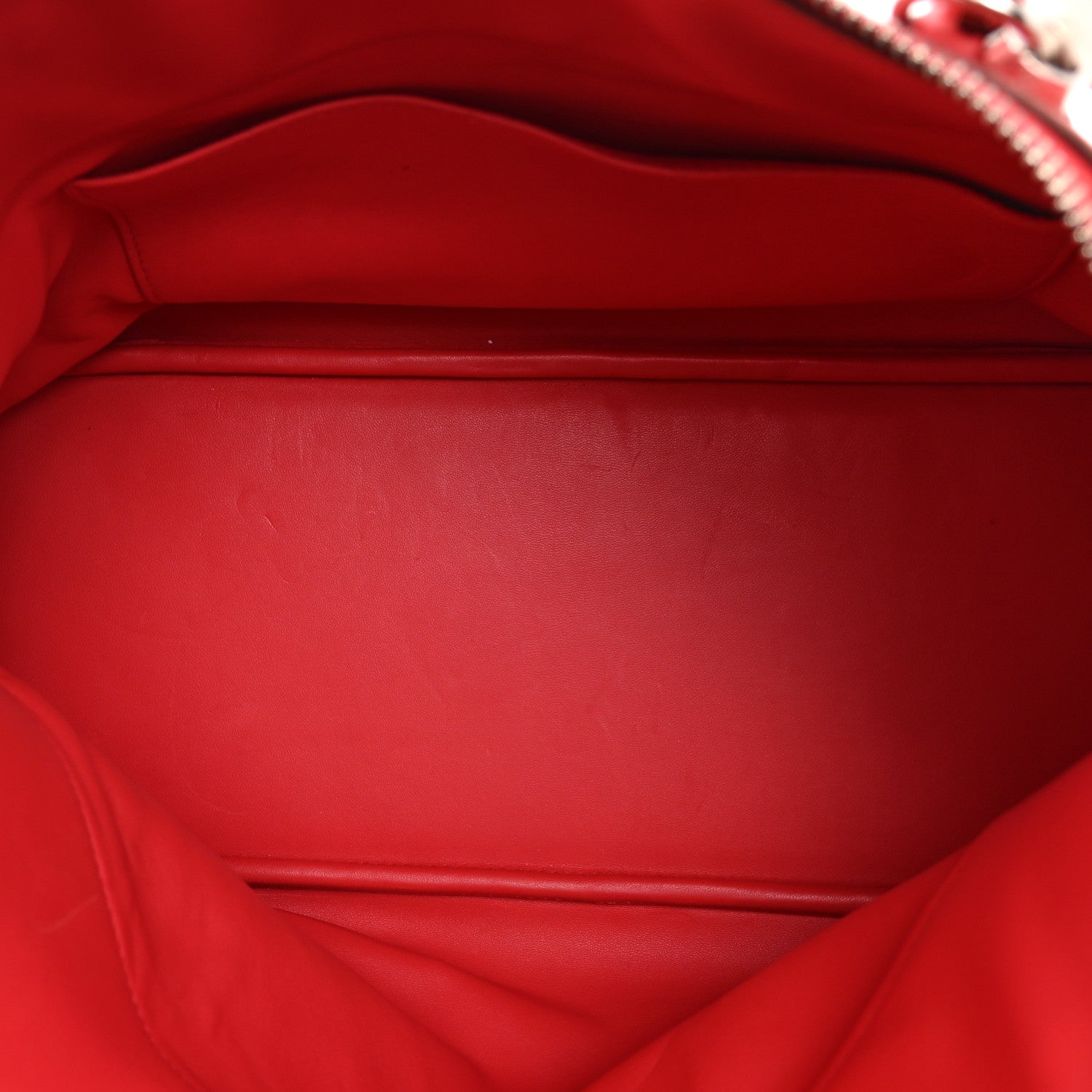 HERMES BOLIDE 35 ROUGE CASAQUE TAURILLON CLEMENCE SILVER HARDWARE