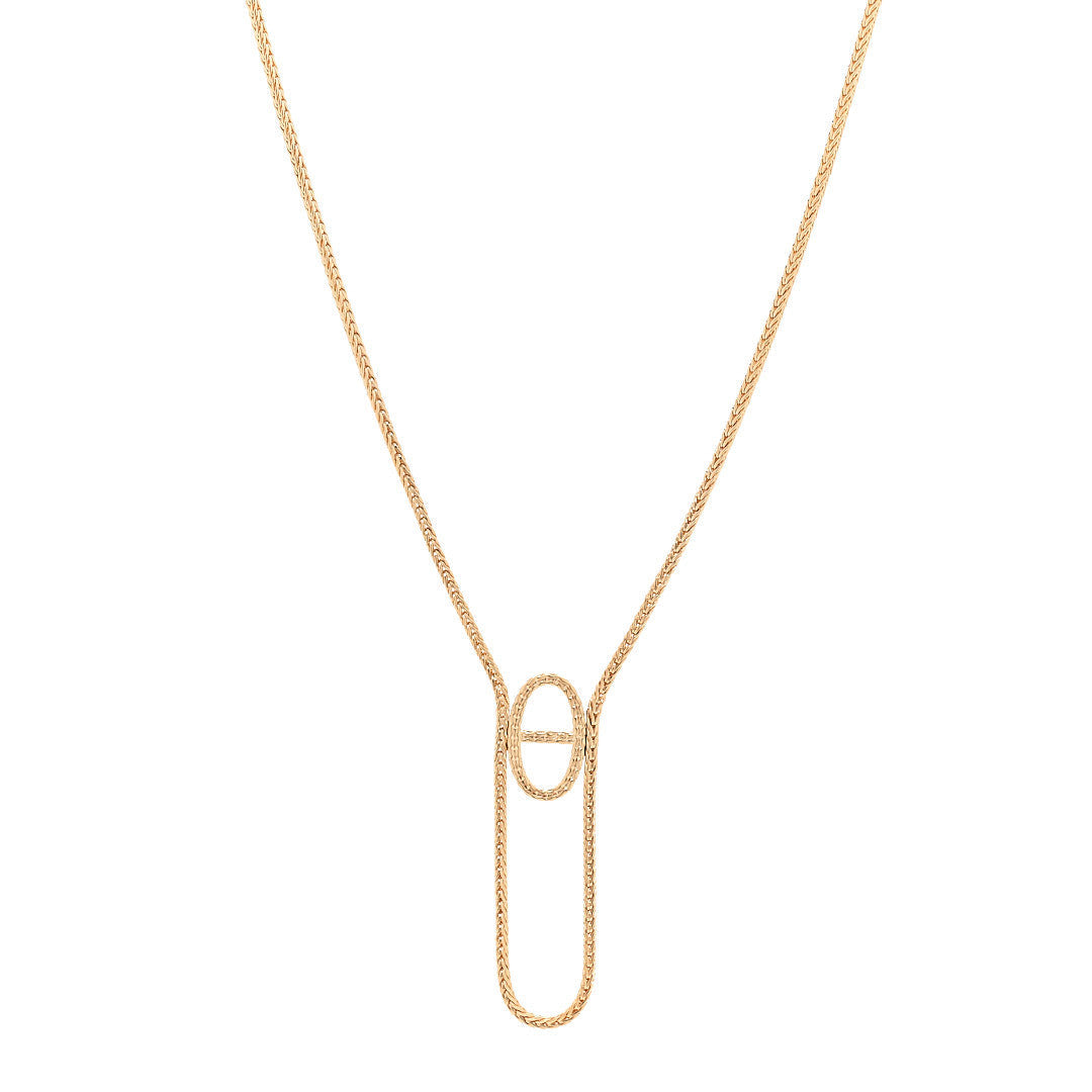 エルメス シェーヌダンクル ネックレス 18K イエローゴールド HERMES CHAINE D'ANCRE NECKLACE 18K YELLOW GOLD