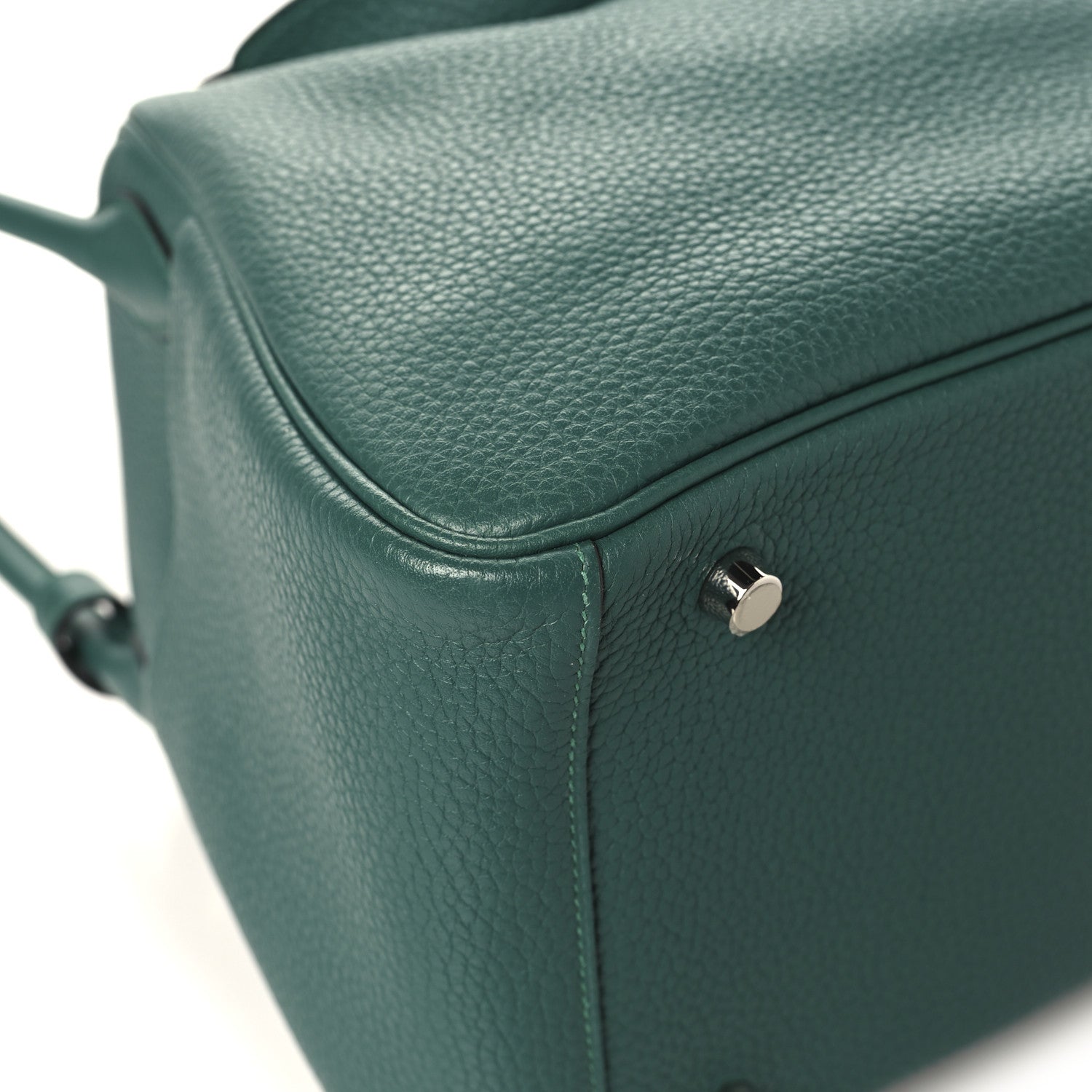 HERMES LINDY 30 MALACHITE TAURILLON CLEMENCE SILVER HARDWARE