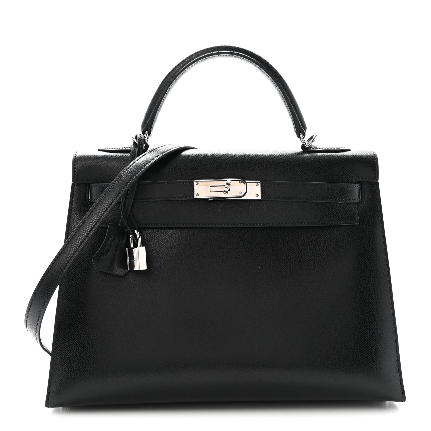 エルメス ケリー32 外縫い Black エプソン シルバー金具 HERMES KELLY32 SELLIER BLACK EPSOM SILVER HARDWARE