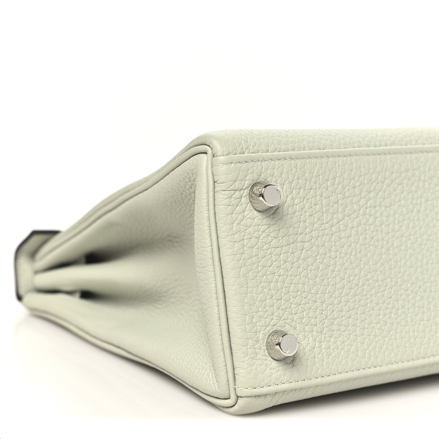 HERMES KELLY 25 RETOURNE GRIS NEVE TOGO SILVER HARDWARE