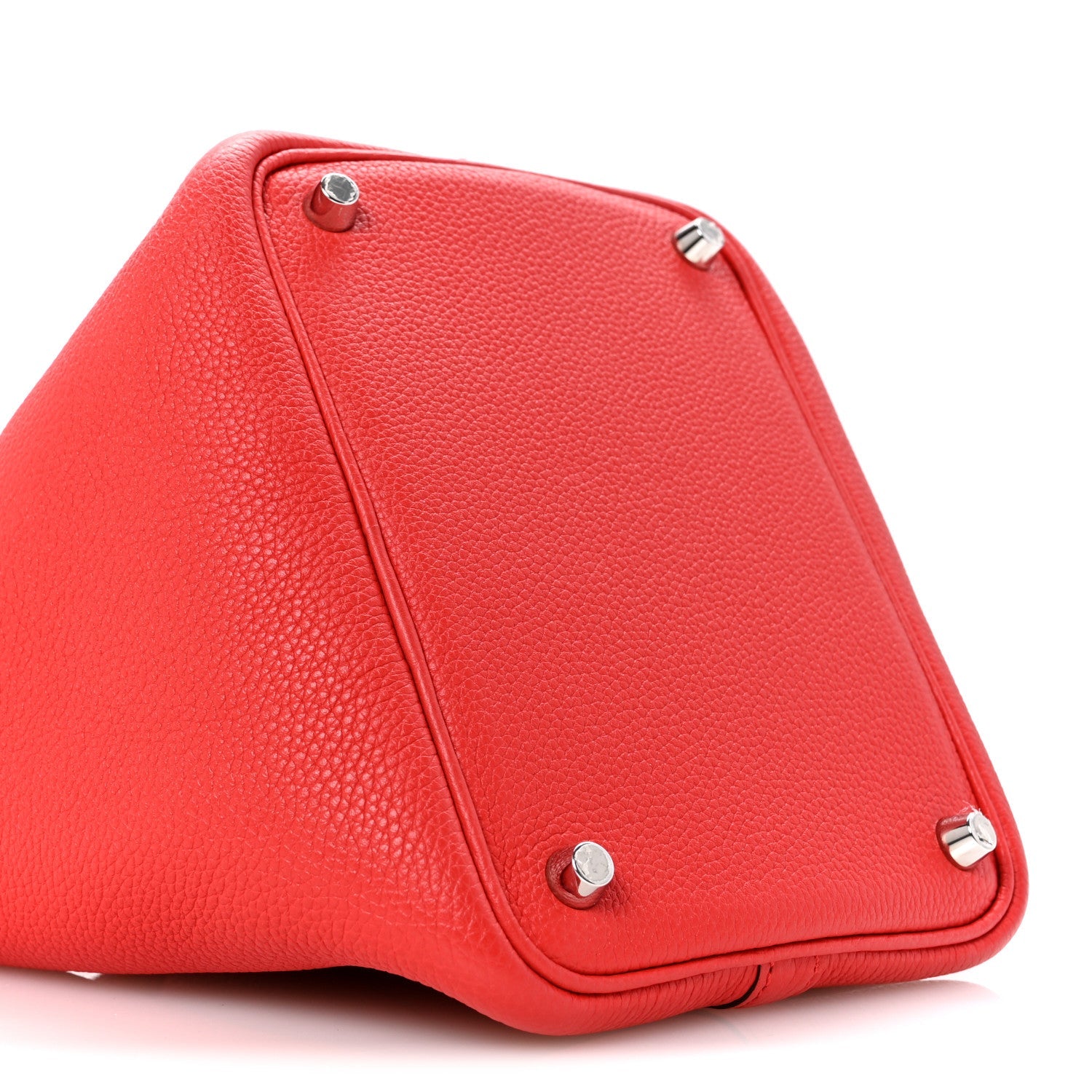 HERMES PICOTIN LOCK PM 18 ROUGE TOMATE TAURILLON CLEMENCE SILVER HARDWARE