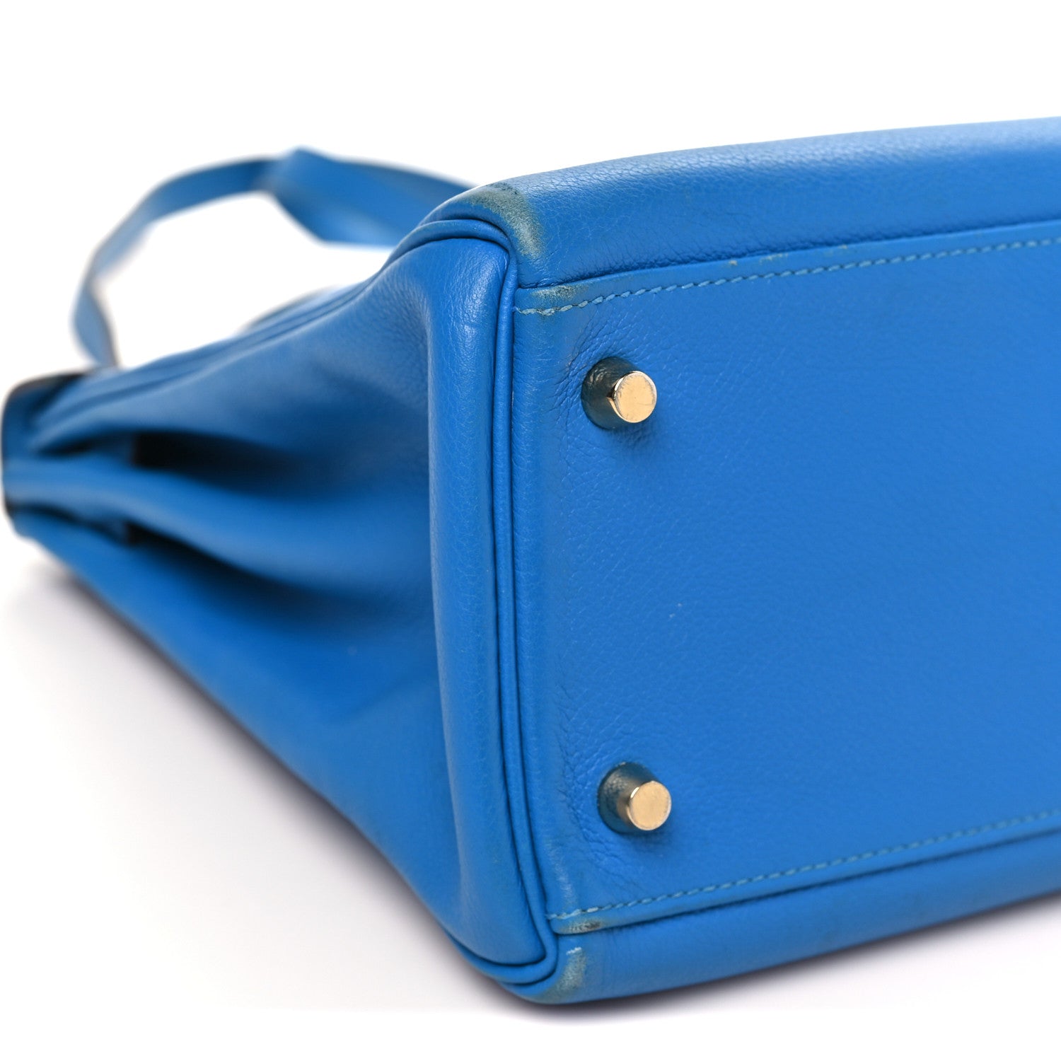 エルメス ケリー32 内縫い Bleu Zanzibar エバーカラー ゴールド金具 HERMES KELLY32 RETOURNE BLEU ZANZIBAR EVERCOLOR GOLD HARDWARE