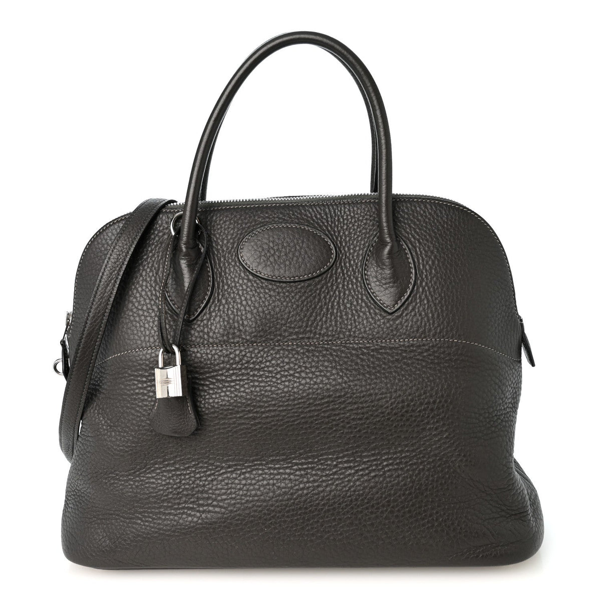 Hermès Bolide 35 Graphite Taurillon Clemence Silver Hardware