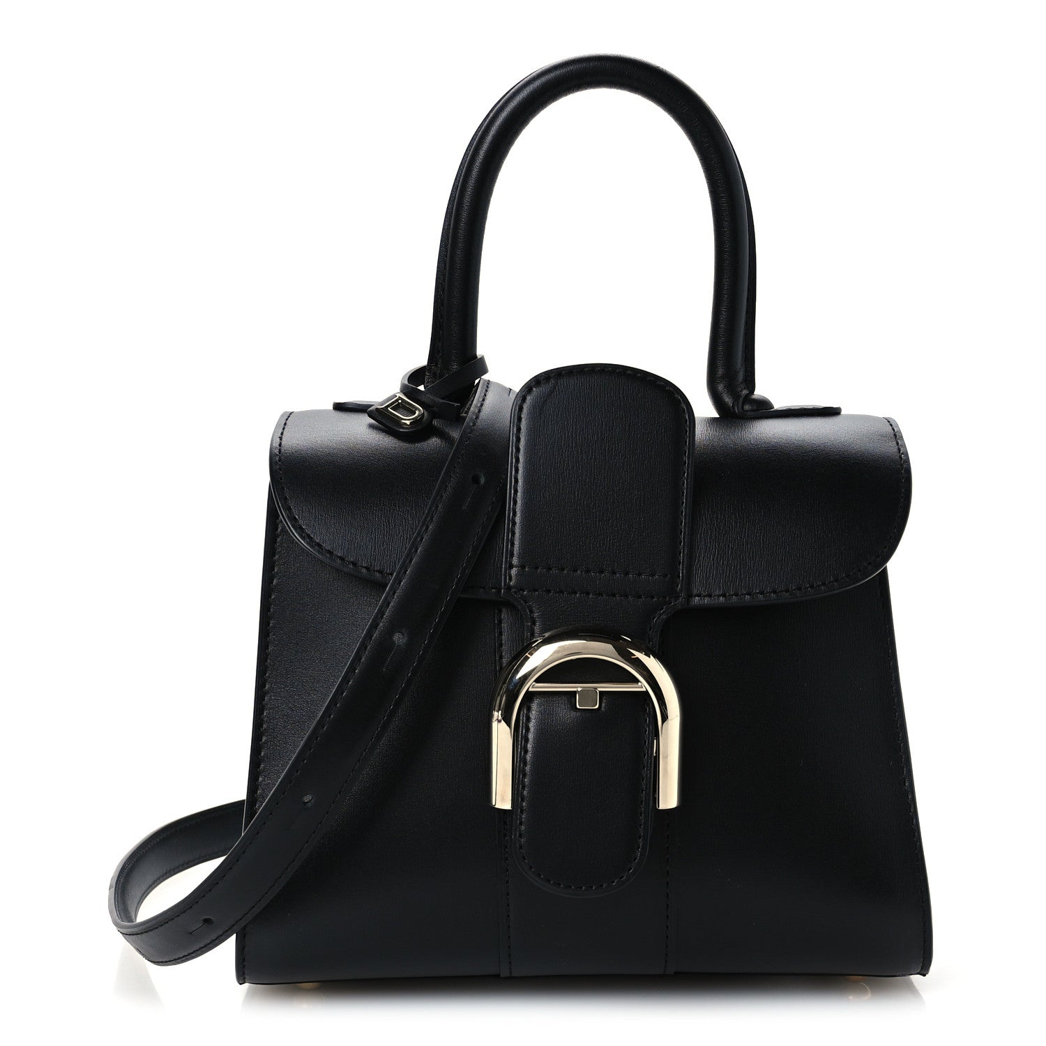 デルヴォー ブリヨン ミニ ショルダーバッグ Black ボックスカーフスキン シルバー金具 DELVAUX BRILLANT MINI SHOULDER BAG BLACK BOX CALFSKIN SILVER HARDWARE