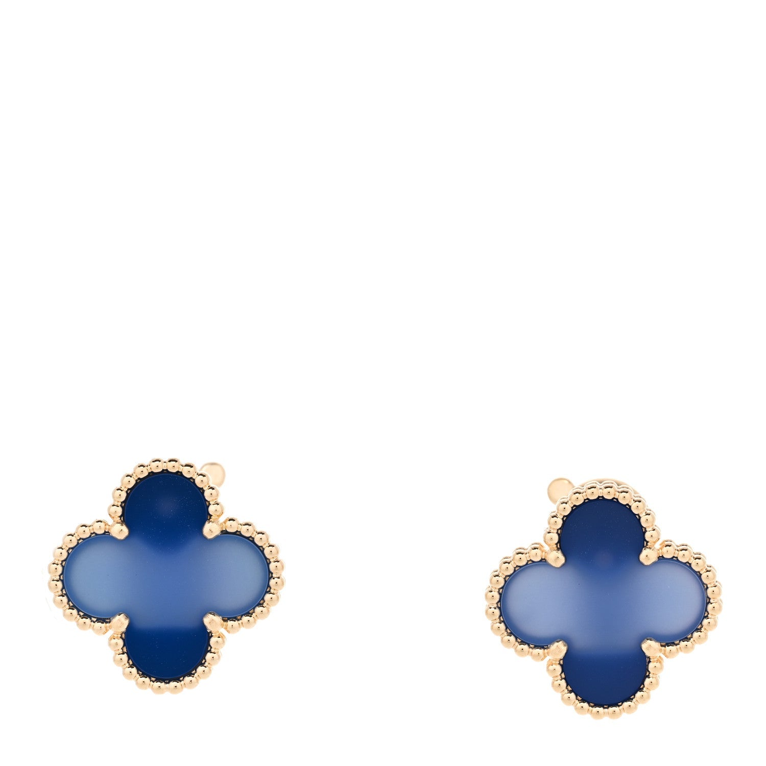 VAN CLEEF 18Kイエローゴールド ブルーアゲート ヴィンテージ アルハン