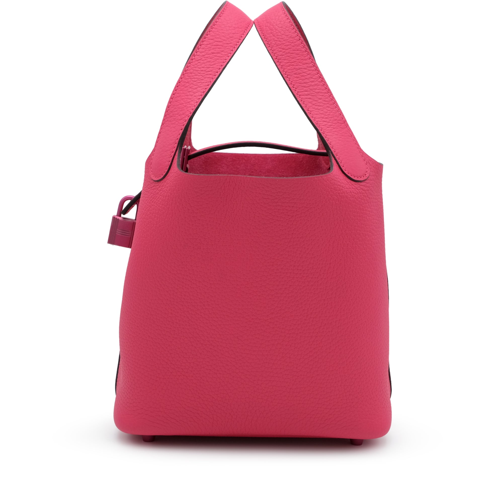 HERMES PICOTIN LOCK 18 PM MONOCHROME ROSE MEXICO TAURILLON CLEMENCE PINK HARDWARE