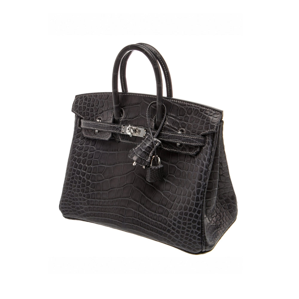 エルメス バーキン25 グラファイト マットアリゲーター シルバー金具 HERMES BIRKIN 25 GRAPHITE MATTE ALLIGATOR SILVER HARDWARE