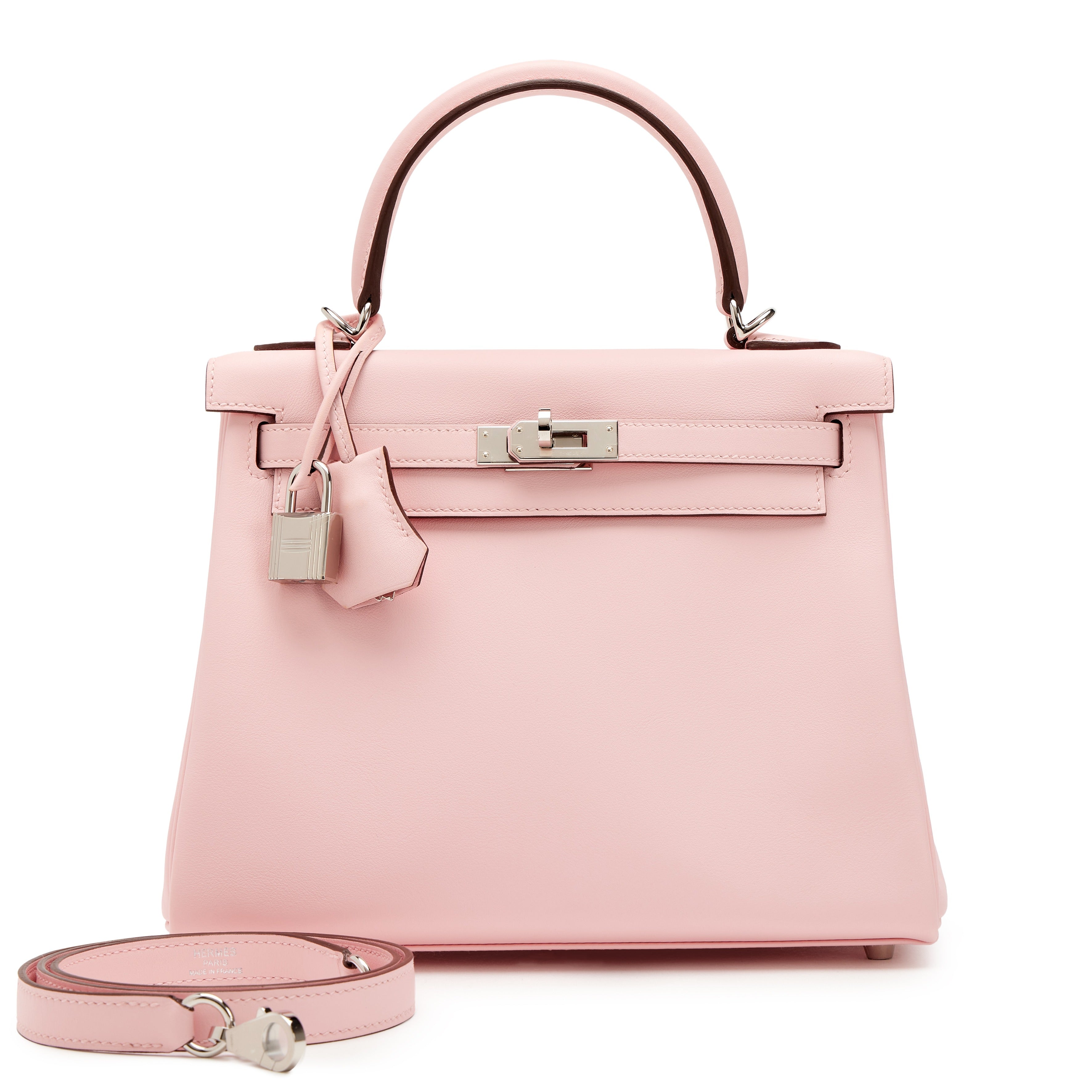 エルメス ケリー 25 ローズサクラ スイフト シルバー金具 HERMES KELLY