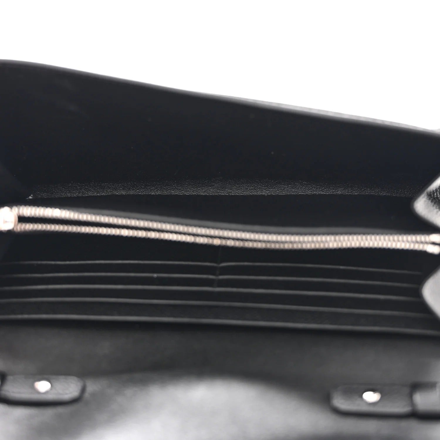 HERMES CONSTANCE TO GO WALLET BLACK EPSOM SILVER HARDWARE