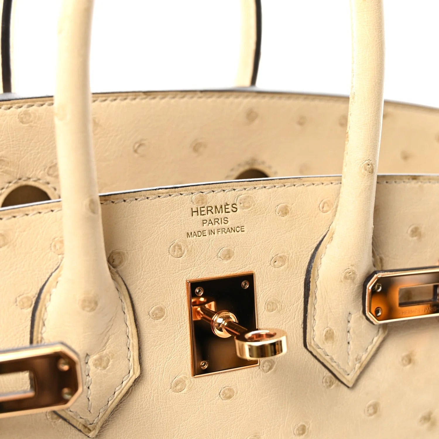 エルメス バーキン 25 Parchemin オーストリッチ ゴールド金具 HERMES BIRKIN 25 PARCHEMIN OSTRICH GOLD HARDWARE