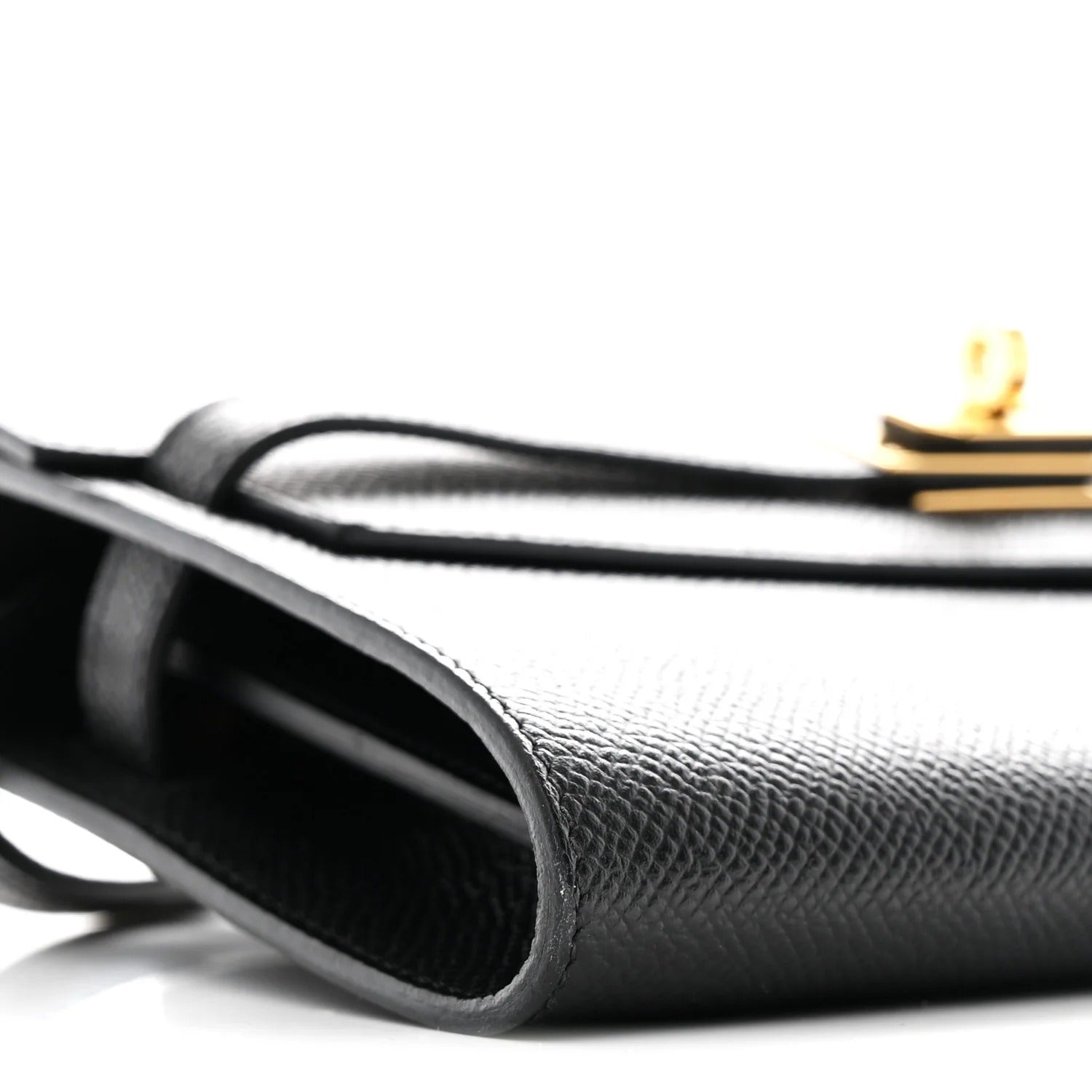 HERMES KELLY TO GO WALLET BLACK EPSOM GOLD HARDWARE