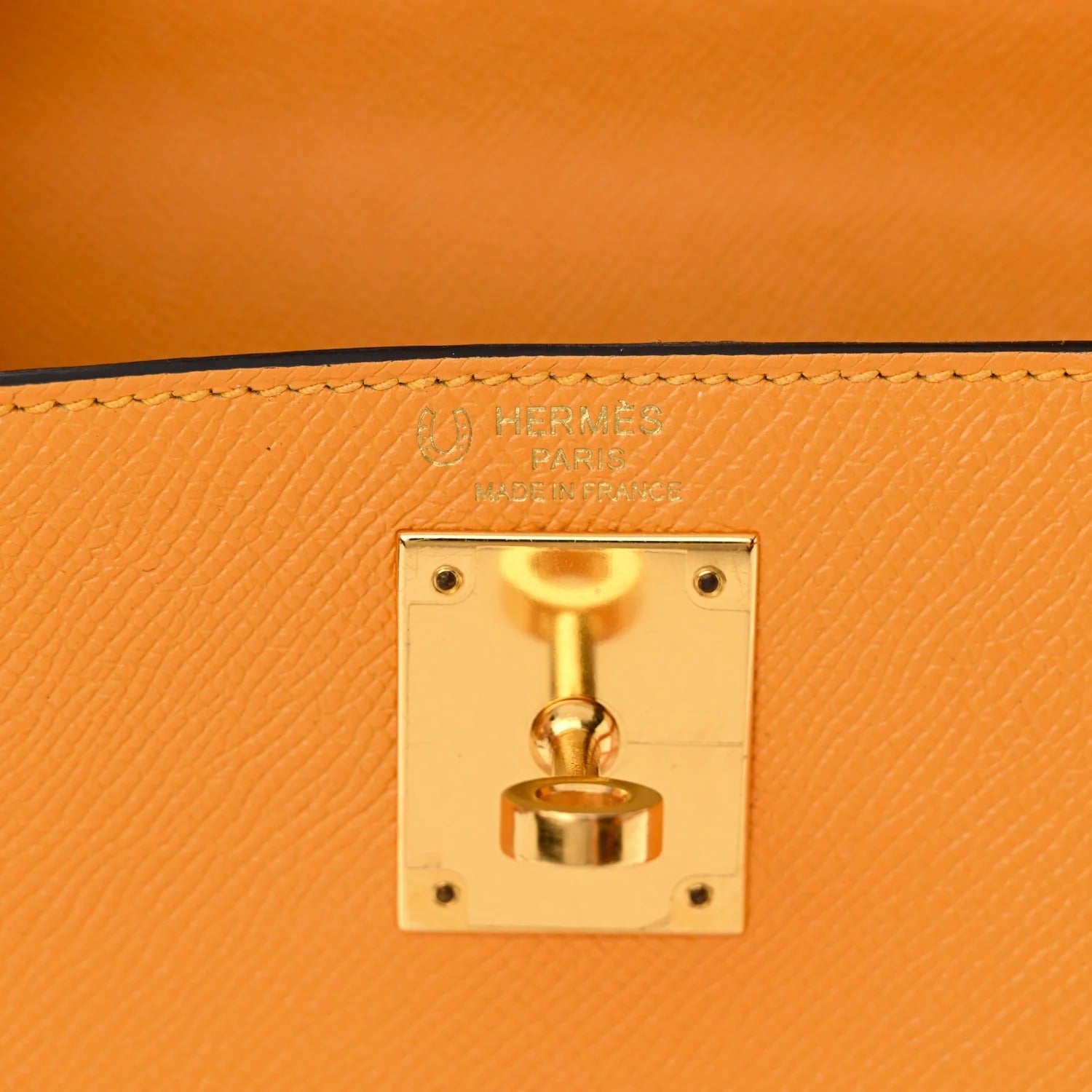 HERMES KELLY 28 SELLIER HSS PERSONAL ORDER JAUNE D'OR ETAIN EPSOM GOLD HARDWARE