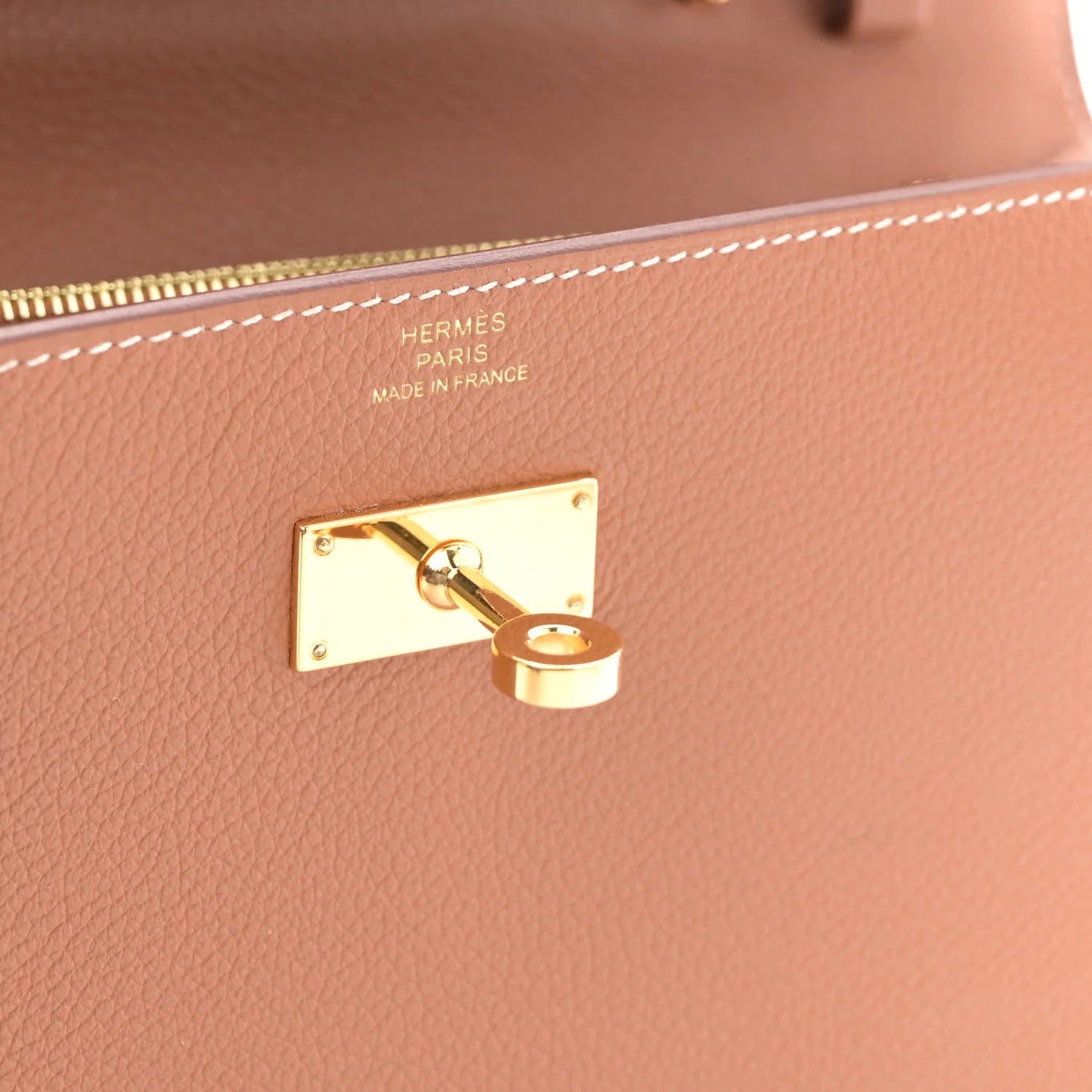 HERMES KELLY TO GO WALLET GOLD EVERCOLOR SILVER HARDWARE