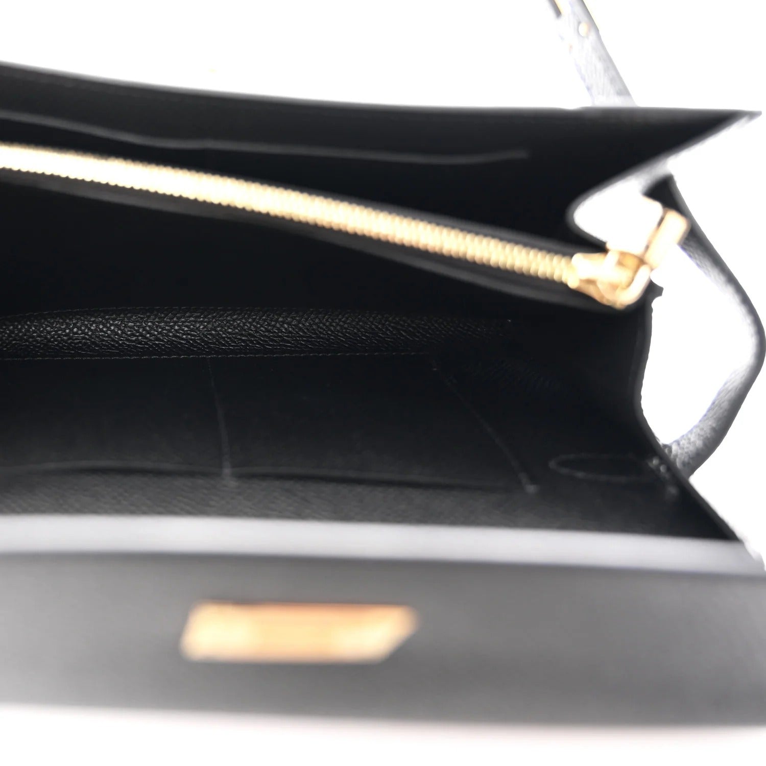 HERMES KELLY TO GO WALLET BLACK EPSOM GOLD HARDWARE