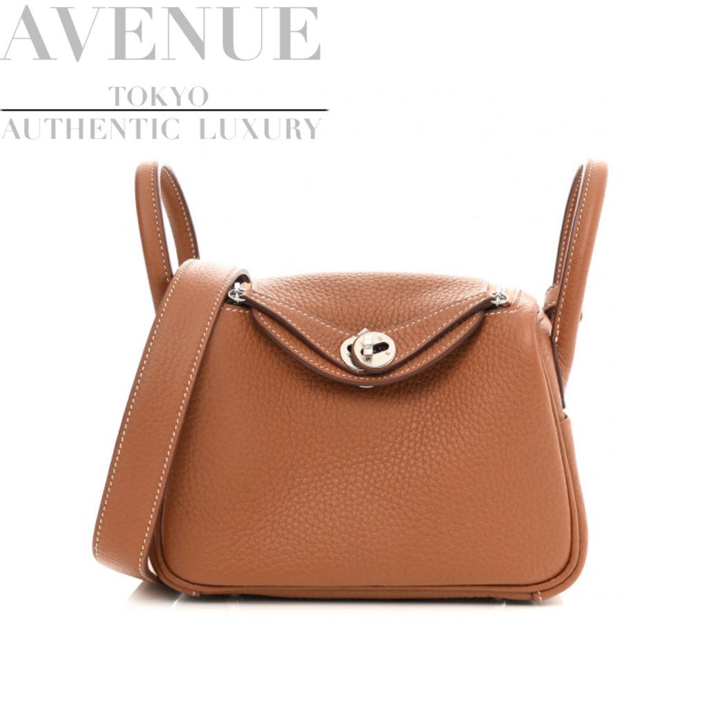 Hermes Mini Lindy Gold Taurillon Clemence Silver/Gold Hardware in 2023