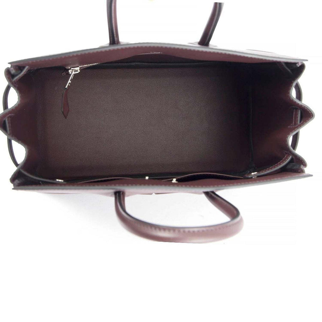Hermès Birkin Shadow 25 I Rouge Sellier Swift I New Full Set