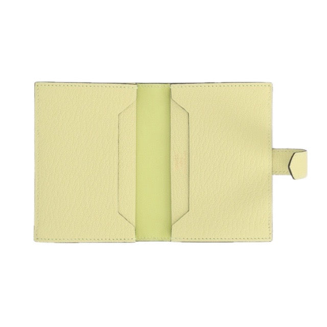 エルメス ベアン カードホルダー ウォレット Jaune Bourgeon シェーブル ゴールド金具 カードケース 財布 HERMES BEARN CARD HOLDER WALLET JAUNE BOURGEON CHEVRE GOLD HARDWARE