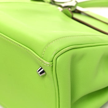 Hermes Kelly Lakis 35 Granny Green Apple Color Swift All Leather Silver Hardware HERMES KELLY LAKIS 35 GRANNY APPLE GREEN SILVER HARDWARE [Used] 