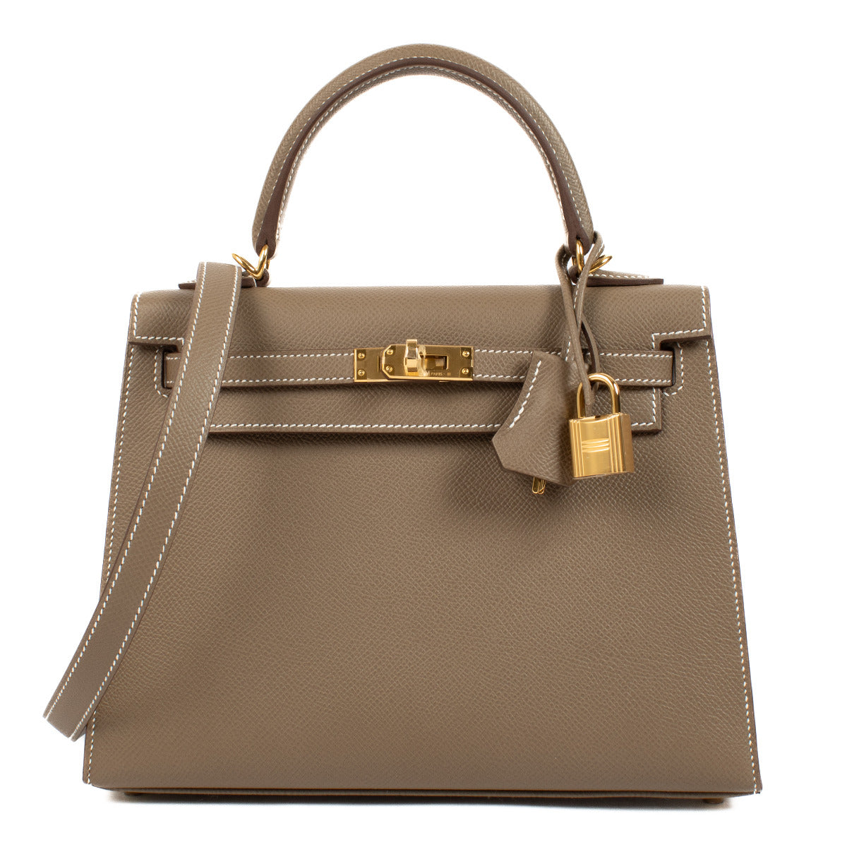エルメス ケリー 25 Etoupe エプソン ゴールド金具 HERMES KELLY 25 ETOUPE EPSOM GOLD HARDWARE