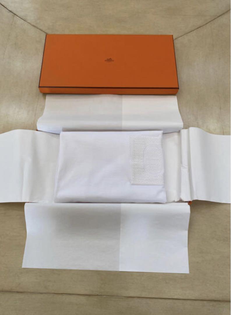 Same-day shipping available! HERMES EMBROIDERED POCKET T-SHIRTS CHAINE'D ANCRE WHITE