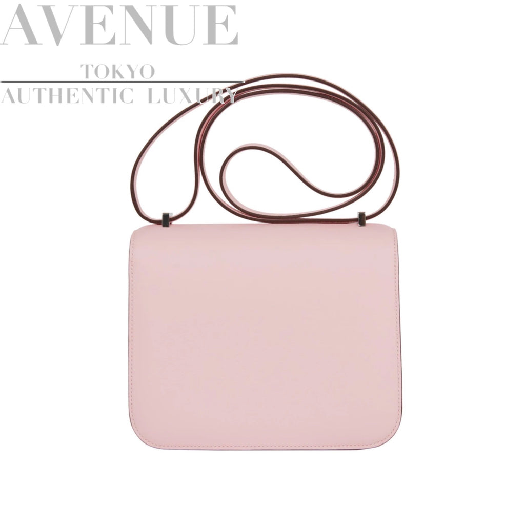 [New and unused] 2021 Hermes Constance 18 Rose Sakura Swift Silver Hardware Shoulder Bag HERMES CONSTANCE 18 ROSE SAKURA SWIFT SILVER HARDWARE