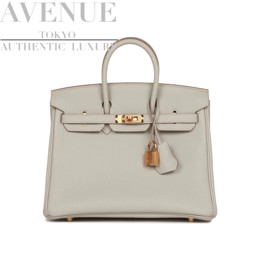 Hermes Birkin 25 Craie and Jaune Ambre Togo