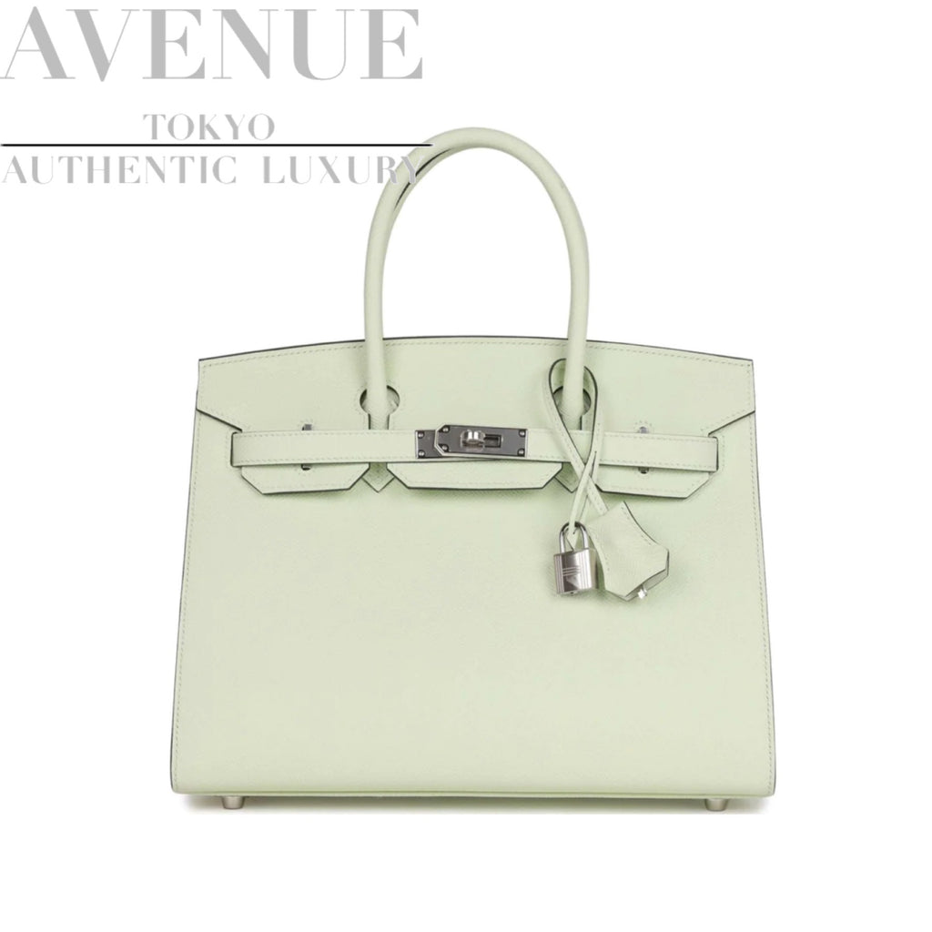 Hermes Birkin Sellier bag 25 Vert criquet Epsom leather Silver hardware