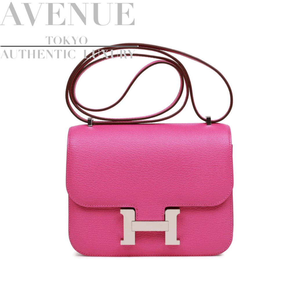 [New unused] 2022 Hermes Constance 18 Magnolia Chevre silver hardware shoulder bag HERMES CONSTANCE 18 MAGNOLIA CHEVRE SILVER HARDWARE