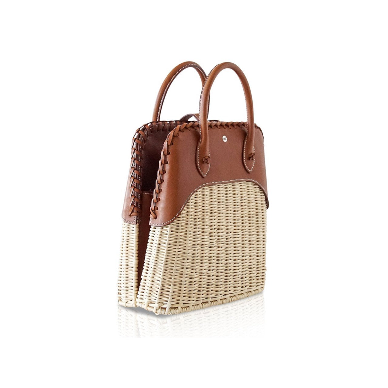 【新品未使用】エルメス ボリード ピクニック ナチュラル フォーブ バレニア 柳 シルバー金具 HERMES BOLIDE PICNIC BAG OSIER WICKER BARENIA NATURAL FAUVE SILVER HARDWARE